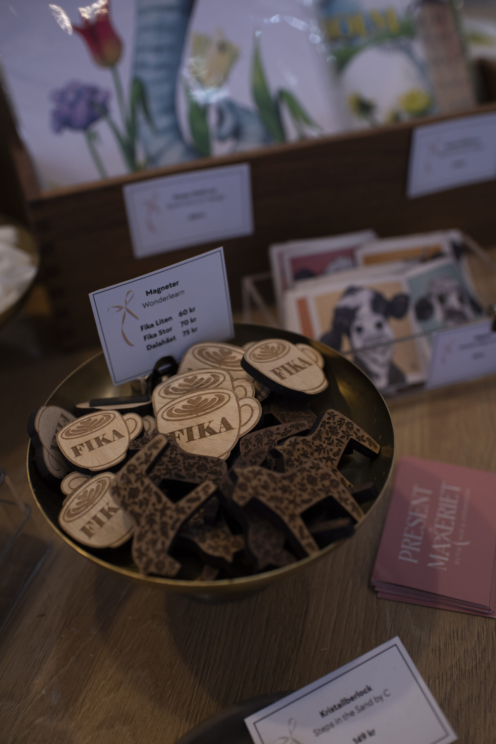 Magneter-Presentmakeriet Magneter med fika och kor, Stationery - Presentmakeriet